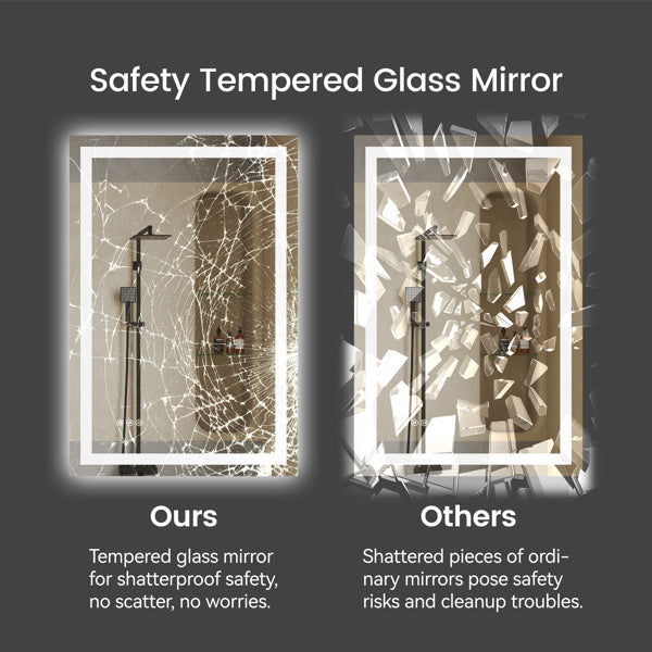 US Local 28 Inch X 36 Inch LED Bathroom Mirror