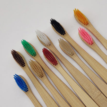 Bamboo Toothbrush Healthy Soft Toothbrush 10-color Packaging