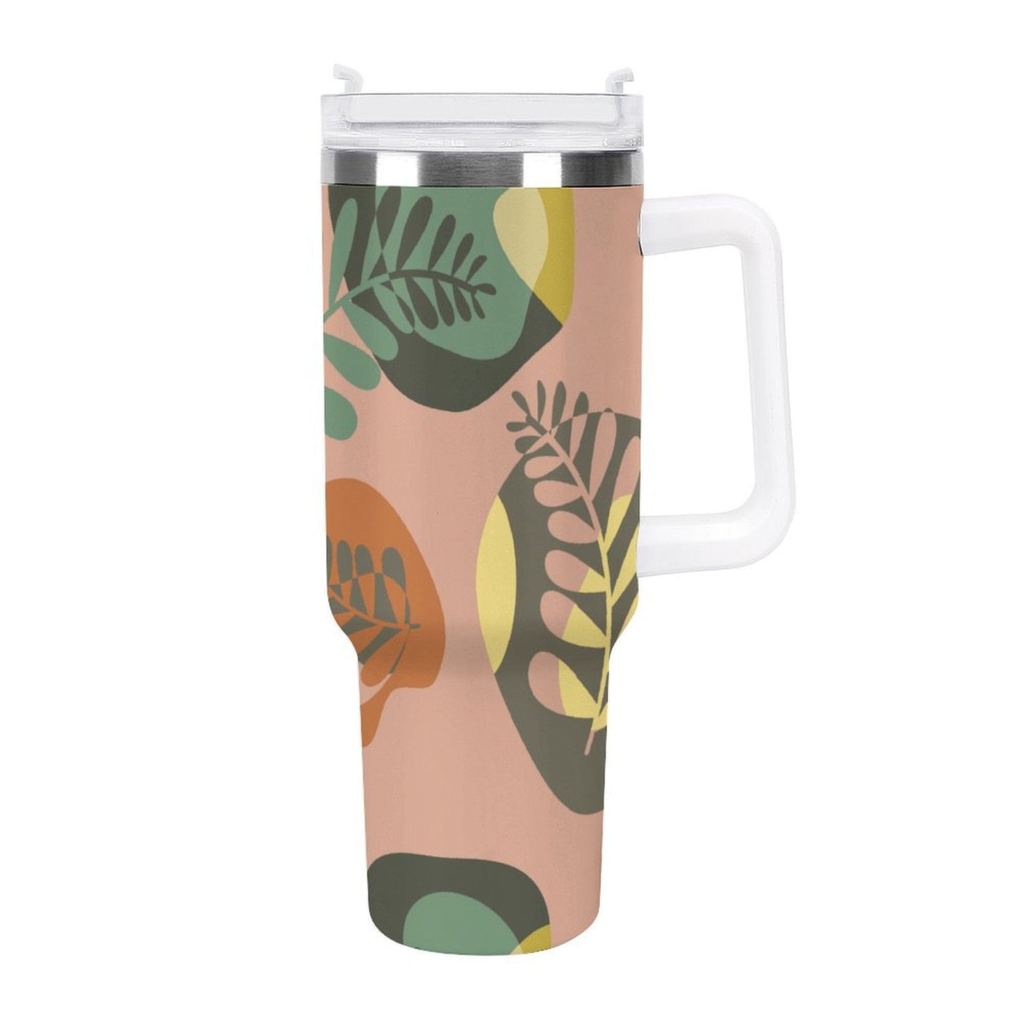 PHDT00109 POD US Local Tumbler 40 oz Large Capacity Car Cup Leaves, Tropical