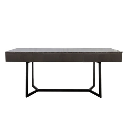 US Local Modern Black 70.87 Computer Desk, Study & Work Desk Y-Shaped Metal Legs