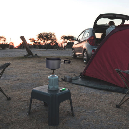 US Local 12Pcs Camping Cookware Set Aluminum Pot Pan Kettle Cup Fork Spoon Knife With Storage Bags For Hiking Picnic Outdoor