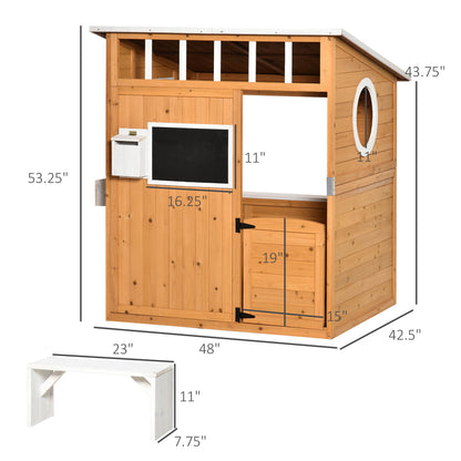 US Local Playhouse for Kids Outdoor with Working Door