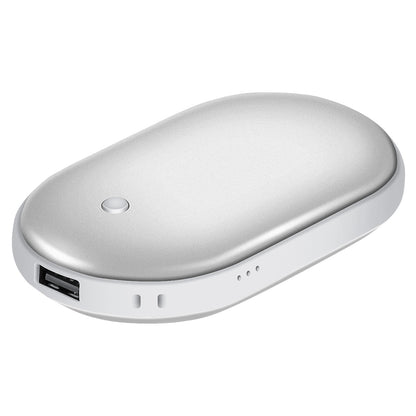US Local 1Pc Portable Hand Warmer 5000mAh Power Bank Rechargeable Pocket Warmer Double-Sided Heating Handwarmer