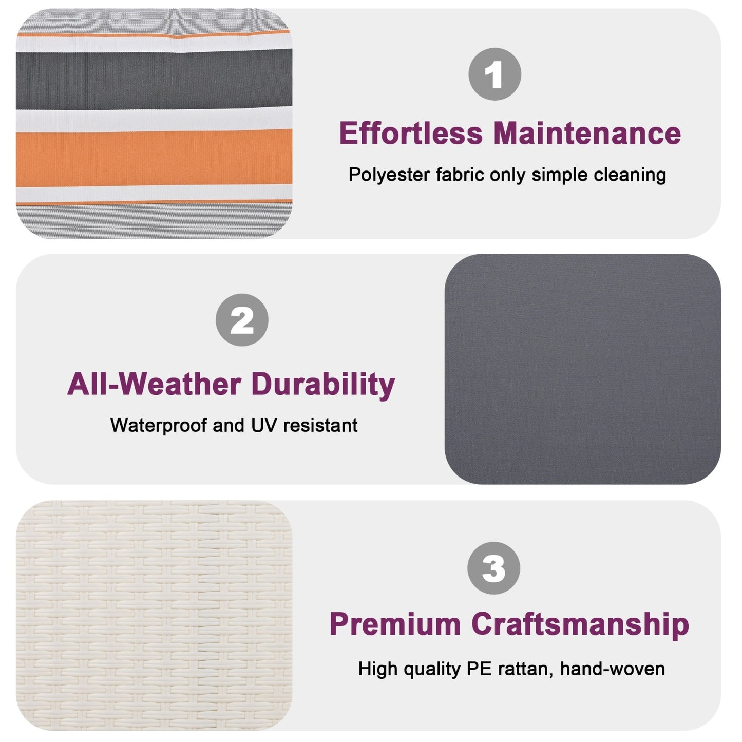 US Local GO PE Wicker Porch Swing, 2-Seater Hanging Bench With Chains, Patio Furniture Swing For