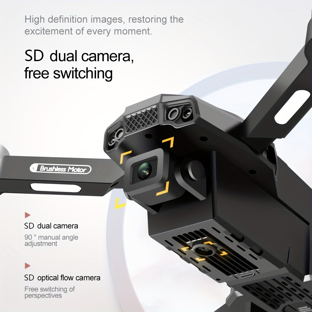 US Local F198 Drone Professional Dual Camera 1080P WIFI FPV HD Aerial Photography Brushless Foldable Drone