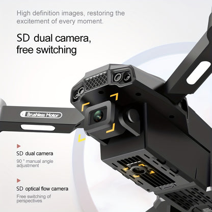 US Local F198 Drone Professional Dual Camera 1080P WIFI FPV HD Aerial Photography Brushless Foldable Drone