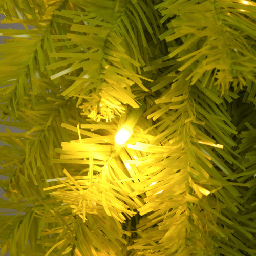 US Local 5FT Hinged Fir Artificial Fir Bent Top Christmas Tree, Xmas Tree Bendable Santa Hat Style Christmas Tree Holiday Decoration,400 Branch Tips,  LED Lights X-mas