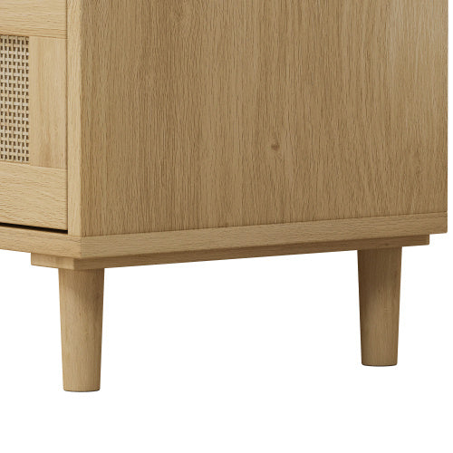 US Local 3 Drawers Rattan Storage Cabinet Rattan Drawer
