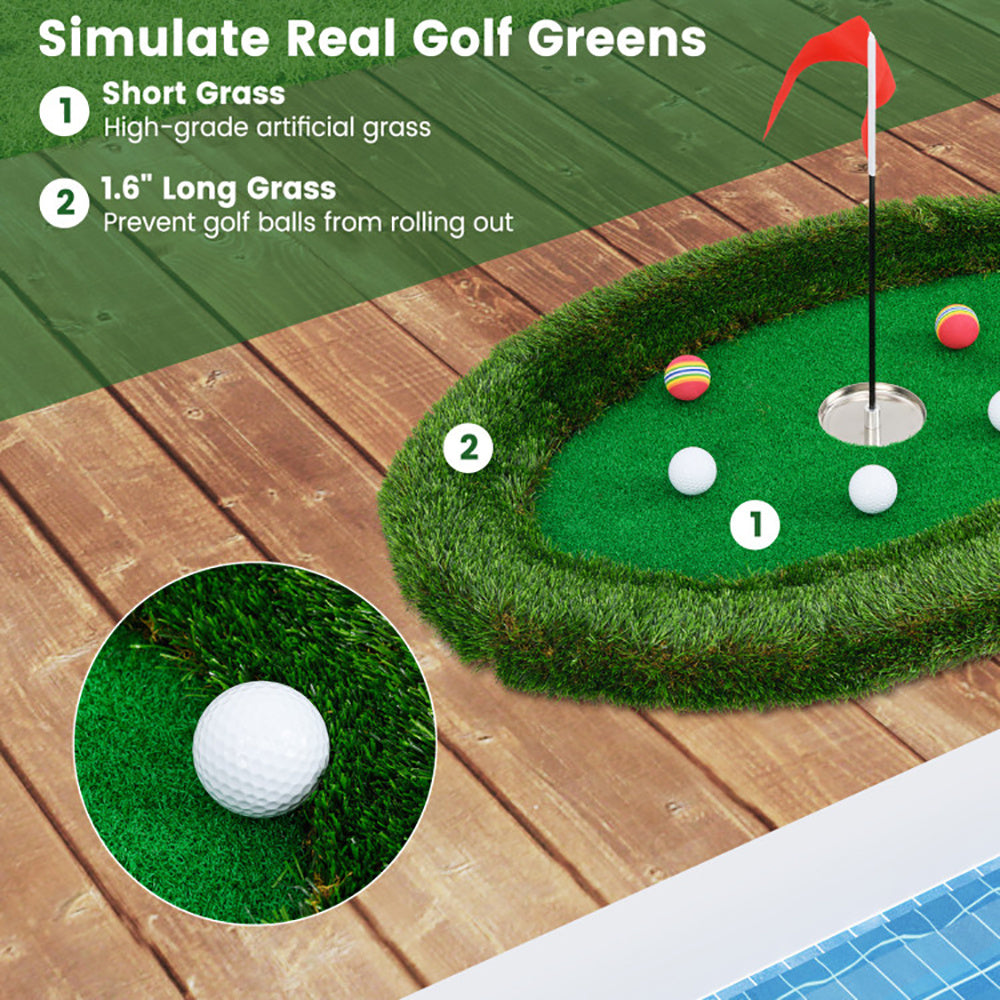 US Local Floating Golf Green Oval Floating Chipping For Pool