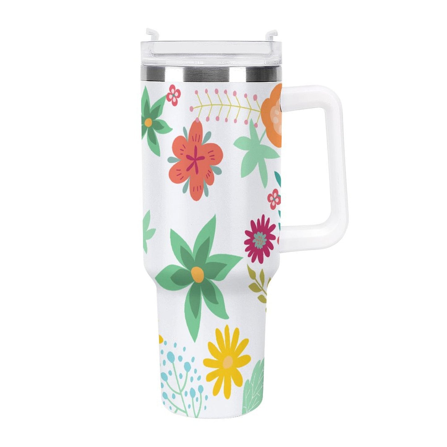 PHDT00065 POD US Local Tumbler 40 oz Large Capacity Car Cup Summer, Flowers