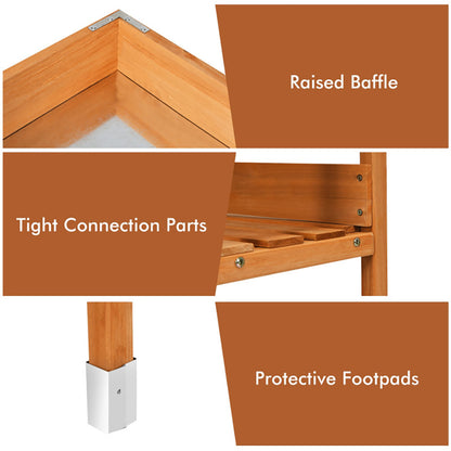 US Local Garden Wooden Potting Bench Work Station With Hook