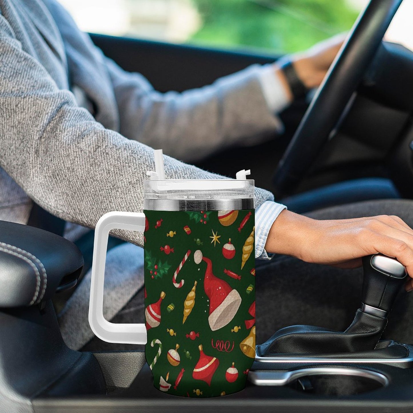 PHDT00154 POD US Local Tumbler 40 oz Large Capacity Car Cup Christmas Sock