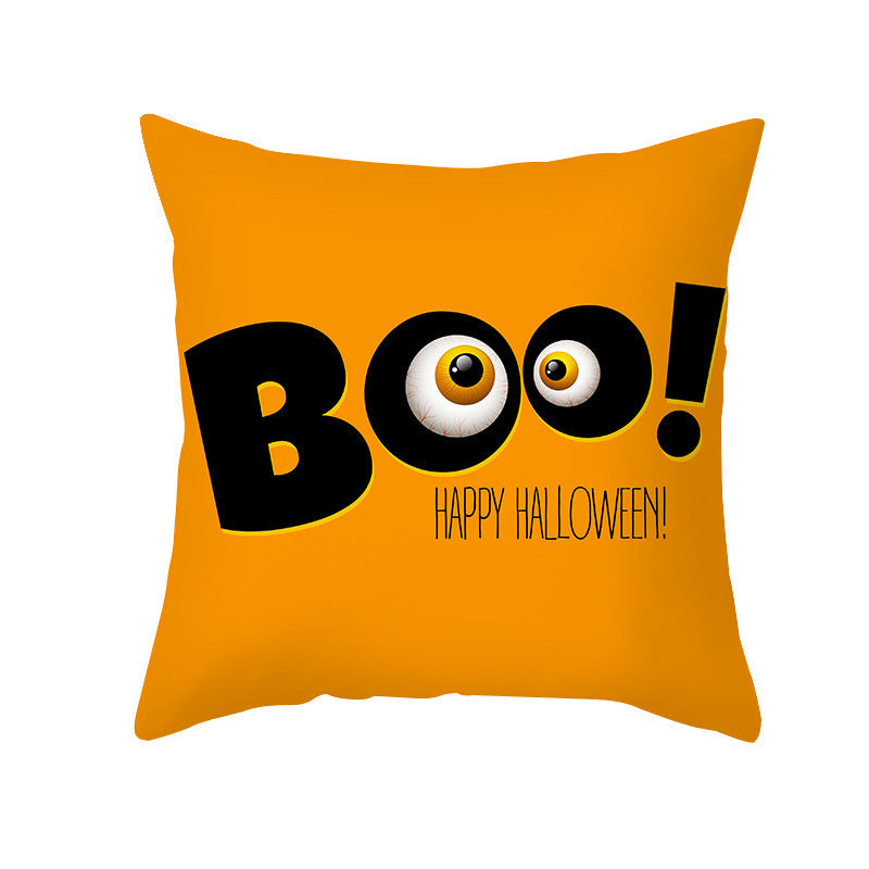 40 Style Halloween Pillowcase Pumpkin Letter Fly Velvet Pillow Cushion Cover