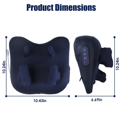 US Local 1 Set Cordless Neck Shoulder Massager With Soothing Heating 3 Intensity Levels 2 Heating Levels Electric 4D Shiatsu Deep Kneading Pillow For Back Traps Gifts For Family  Home Car