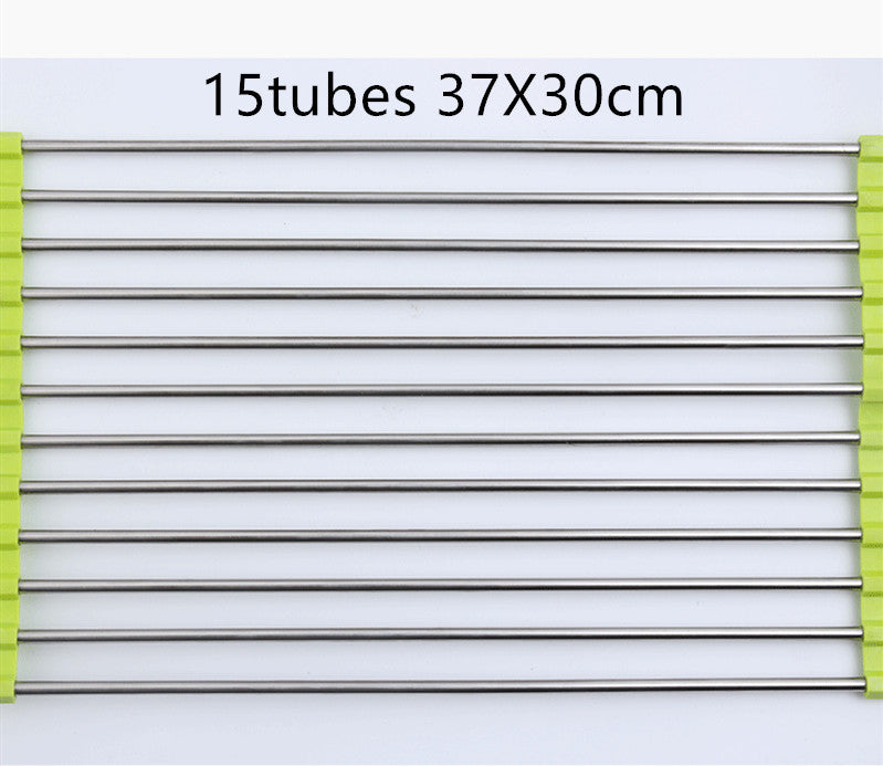 US Local Folding Kitchen Drain Sink Rack Stainless Steel