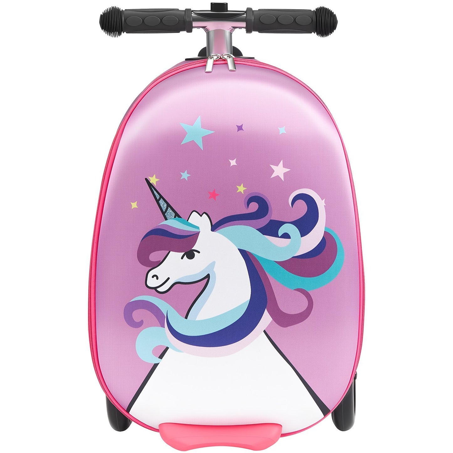 US Local Ride-on Luggage 20-inch Kids Scooter Suitcase With FlashWheels Purple