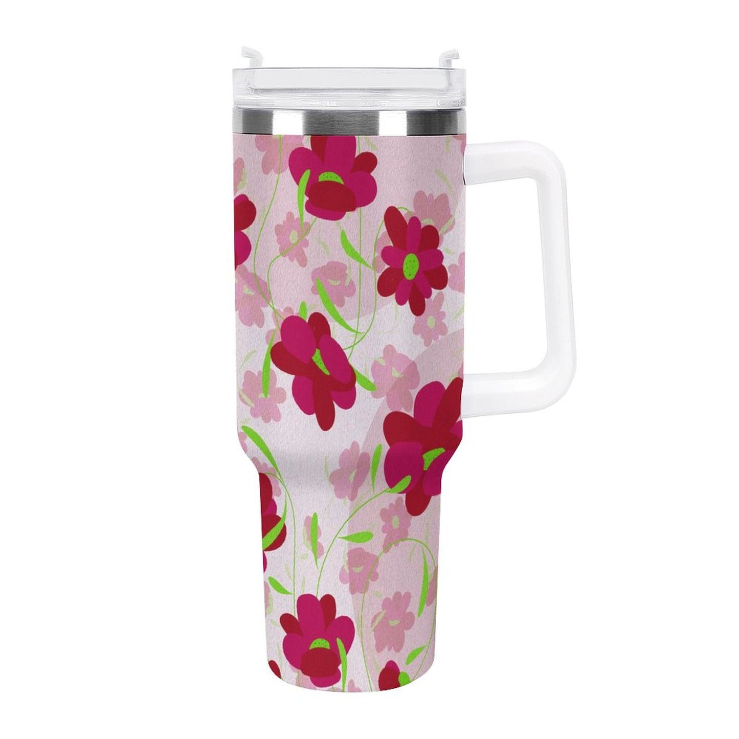 PHDT00029 POD US Local Tumbler 40 oz Large Capacity Car Cup Rose Saffron, Noble,  Flowers