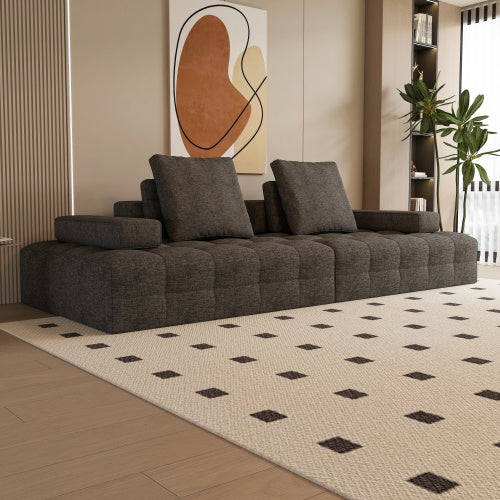 US Local Sofa Couch For Living Room, Modern Loveseat Sofa With Extra Deep Seats, Comfy Armrests, Couches For Living Room Apartment Lounge, Easy Assembly, Grey