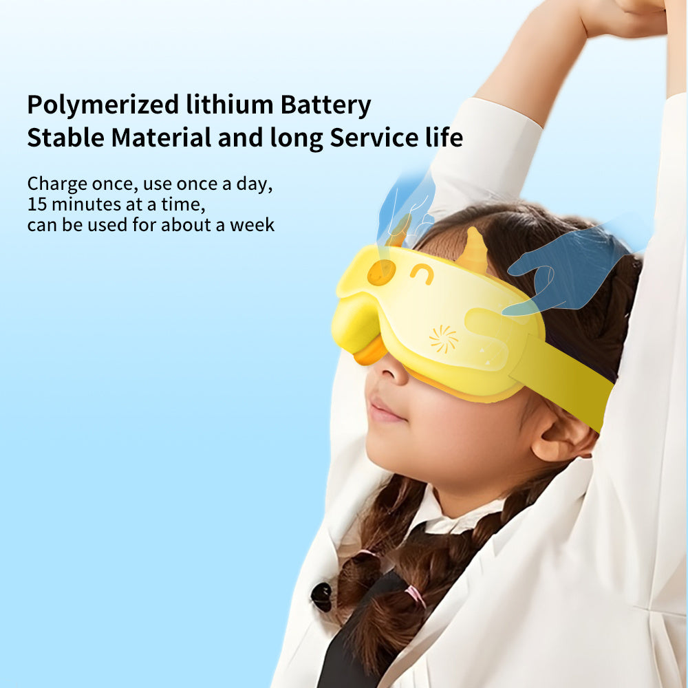 US Local Smart Foldable Kids Eye Massager Bluetooth Heat Vibration Relief For Screen Fatigue