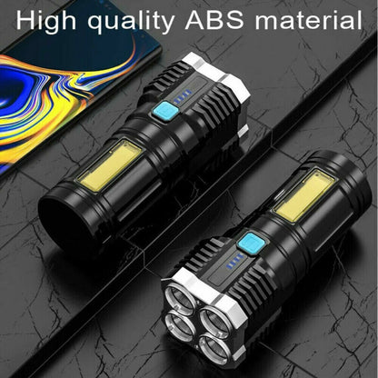 US Local 2024 POWERFUL Tactical Quad-Core Super Bright Torch LED Flashlight USB Rechargeable Camping