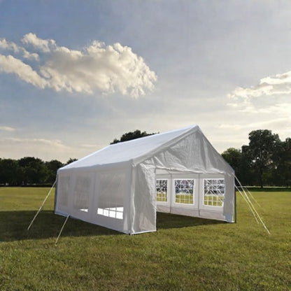 US Local 20x20 Feet Party Tent Heavy Duty Marquee Canopy Outdoor Wedding Tent Carport Events Shelter Tent For Parties BBQ With Storgae Carry Bags