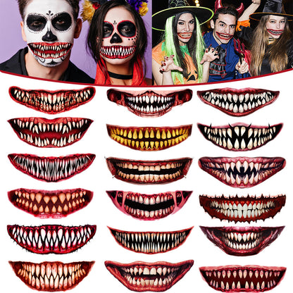 US Local 18 Sheets Halloween Temporary Tattoo Stickers