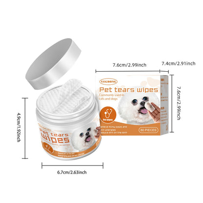 US Local Yegbong Pet Wipes Clean, Dogs And Cats Tear Stains Eye Cleaning Wipe Eye Dirt Cotton Pad