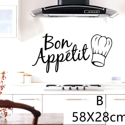 US Local English Proverbs Wall Stickers Kitchen Knife And Fork Creative Stickers