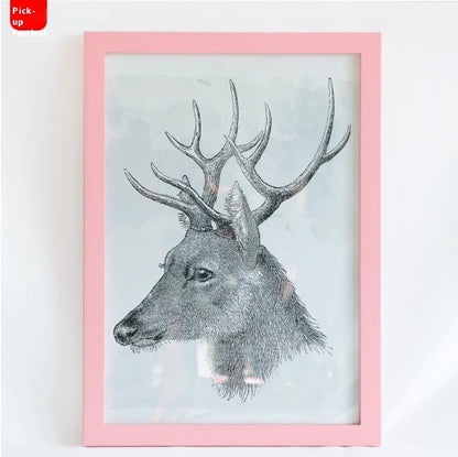 Rectangular Solid Wood Photo Frame Photo Wall Wall Hanging Table Wooden Picture Frame