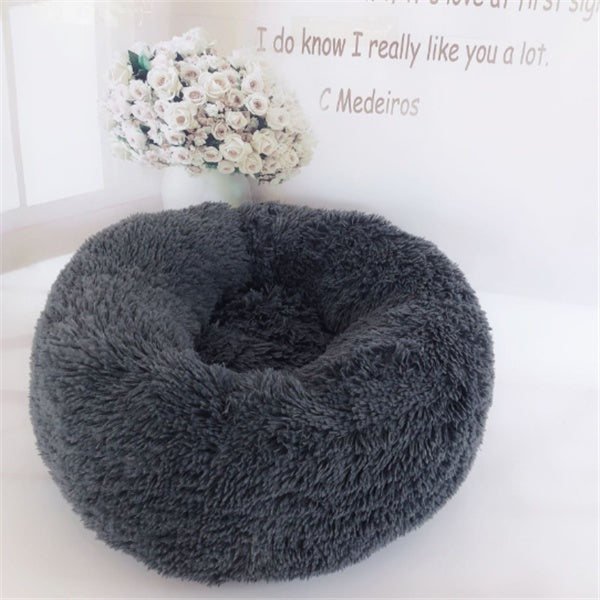 US Local Round Long Hairy Autumn And Winter Nest Pad Cat Mattress