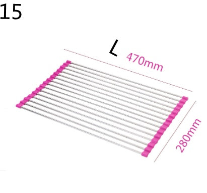 US Local Folding Kitchen Drain Sink Rack Stainless Steel