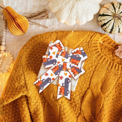 US Local 4 Rolls 20 Yards Thanksgiving Day Fall Autumn Wired Edge Ribbon Pumpkin Leaves Wired Ribbon Gingham Ribbon For Thanksgiving Decorations Party Gift Wrapping Craft DIY Project