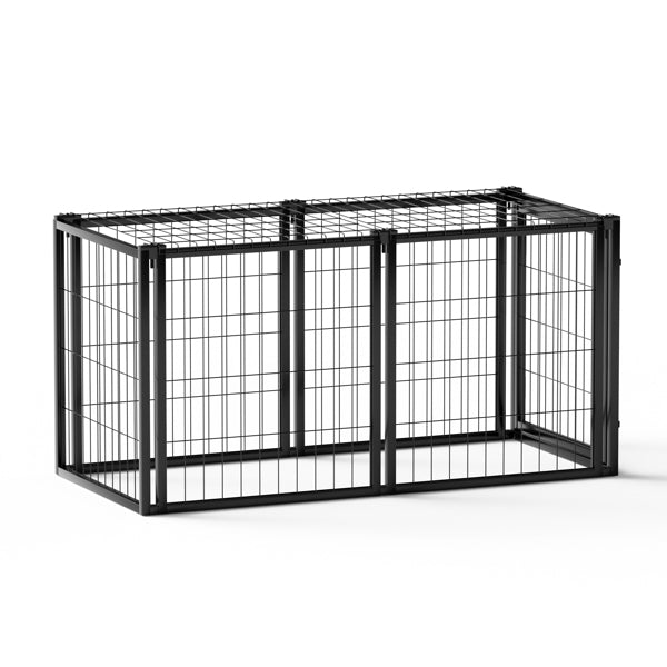 US Local Dog Cage 47.2 Inches, Suitable For Small And Medium-sized Dogs, With A Top Dog Fence, Pet Cage, Indoor, Black. 47.2 Inches Long X 22 Inches Wide X 24 Inches High.