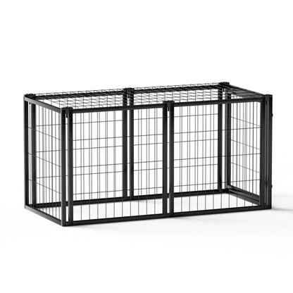 US Local Dog Cage 47.2 Inches, Suitable For Small And Medium-sized Dogs, With A Top Dog Fence, Pet Cage, Indoor, Black. 47.2 Inches Long X 22 Inches Wide X 24 Inches High.