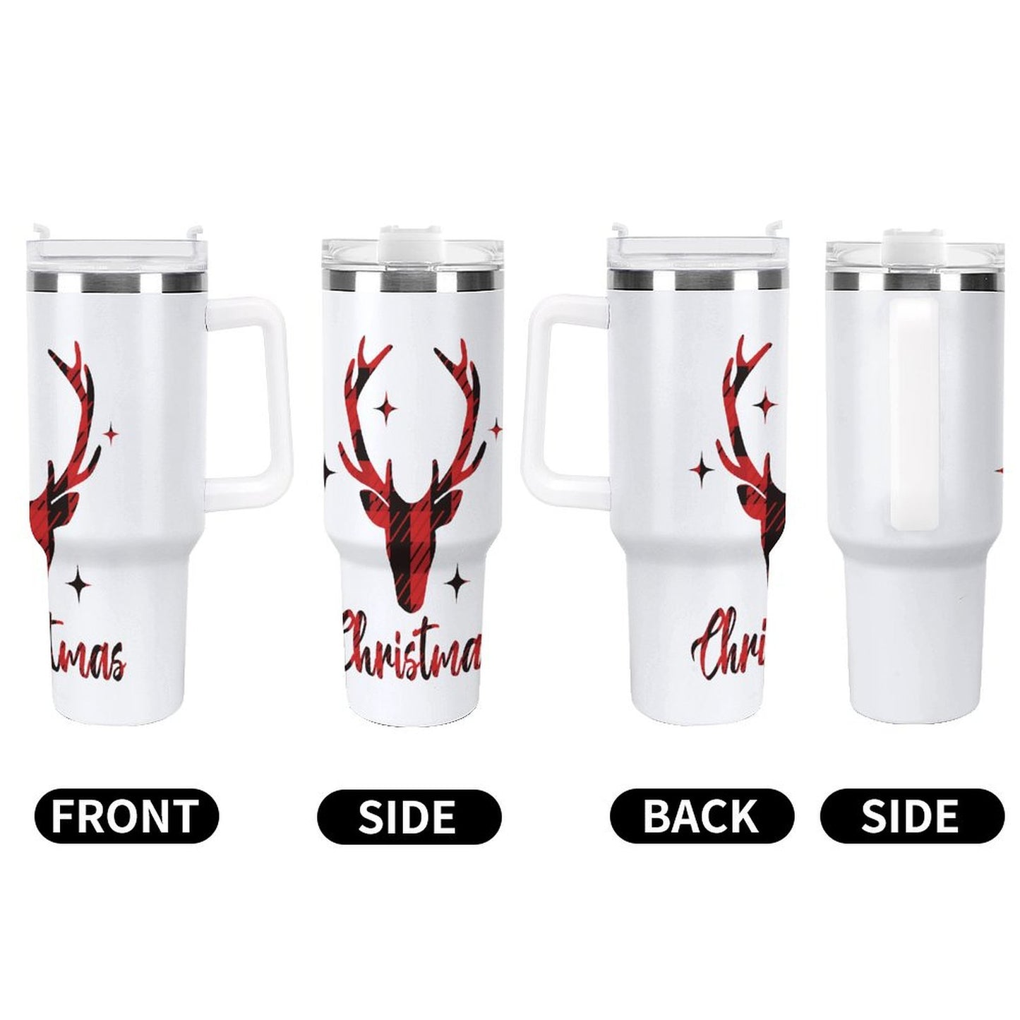 PHDT00355 POD US Local Tumbler 40 oz Large Capacity Car Cup Deer Christmas