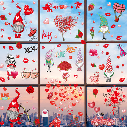 Valentine's Day Valentine's Day Electrostatic Sticker Showcase