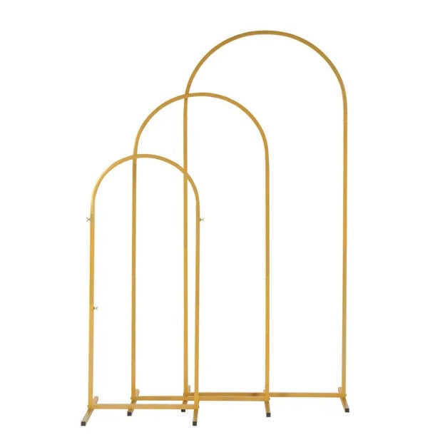 US Local 5.9ftand4.9ftand3.9ft Three-Piece Set Wedding Top Iron Art Wedding Iron Arch Gold