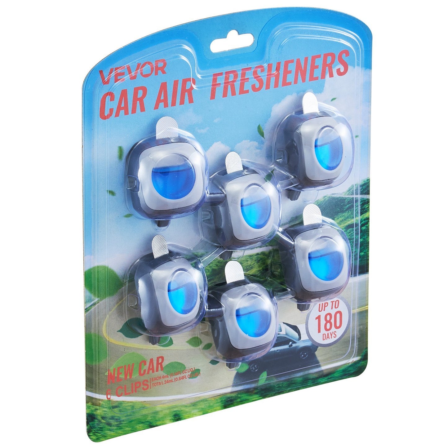 US Local Car Air Freshener 6-Pack New Car Scent Vent Clip 4ml Each Vent Air Fresheners