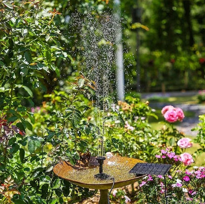 Solar Power Fountain Submersible Floating Water Bird Bath Pond Garden Pool