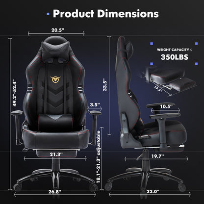 US Local Tall Gaming Chair 350lbs Racing Computer Gaming Chair