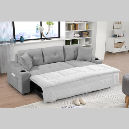 US Local Convertible Sectional Sofa With Armrest Storage