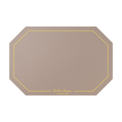 Octagonal Leather Placemat Waterproof Household Table Mat Heat Proof Mat Placemat