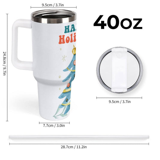 POD US Local 40oz Large Capacity Car Cup Happy Holiday Christmas