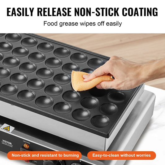 US Local 50PCS 43mm Mini Dutch Pancake Maker Commercial Dorayaki Baker 1700W