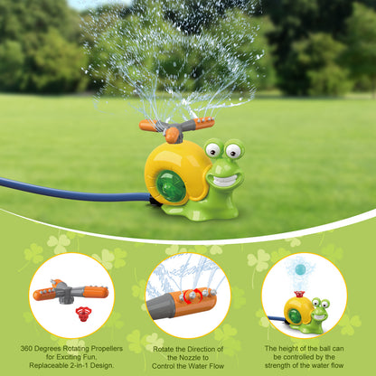 US Local Water Sprinkler Toy For Kids Outdoor Water Toys For Yard Summer Lawn Pool Party Fun For Boys And Girls Water Toys For Kids Aged 3 And Above Yellow