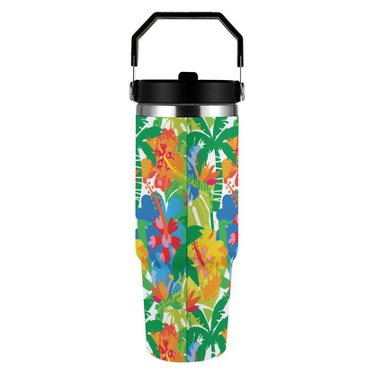 POD US Local Tumbler 30oz Large Capacity Car Cup Tropical, Rainforest Style