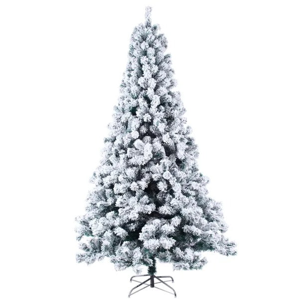 US Local 6ft Flocking Tied Light 1202 Branches Christmas Tree