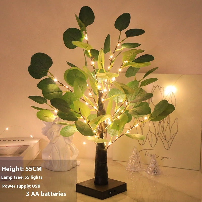 LED Thanksgiving Eucalyptus Leaf Home Decoration Table Lamp