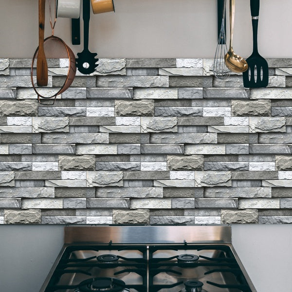 US Local Marble Wall Stickers Home Decoration Self-adhesive Wallpaper, Kitchen Bathroom Backsplash PVC Removable Without Leaving Glue