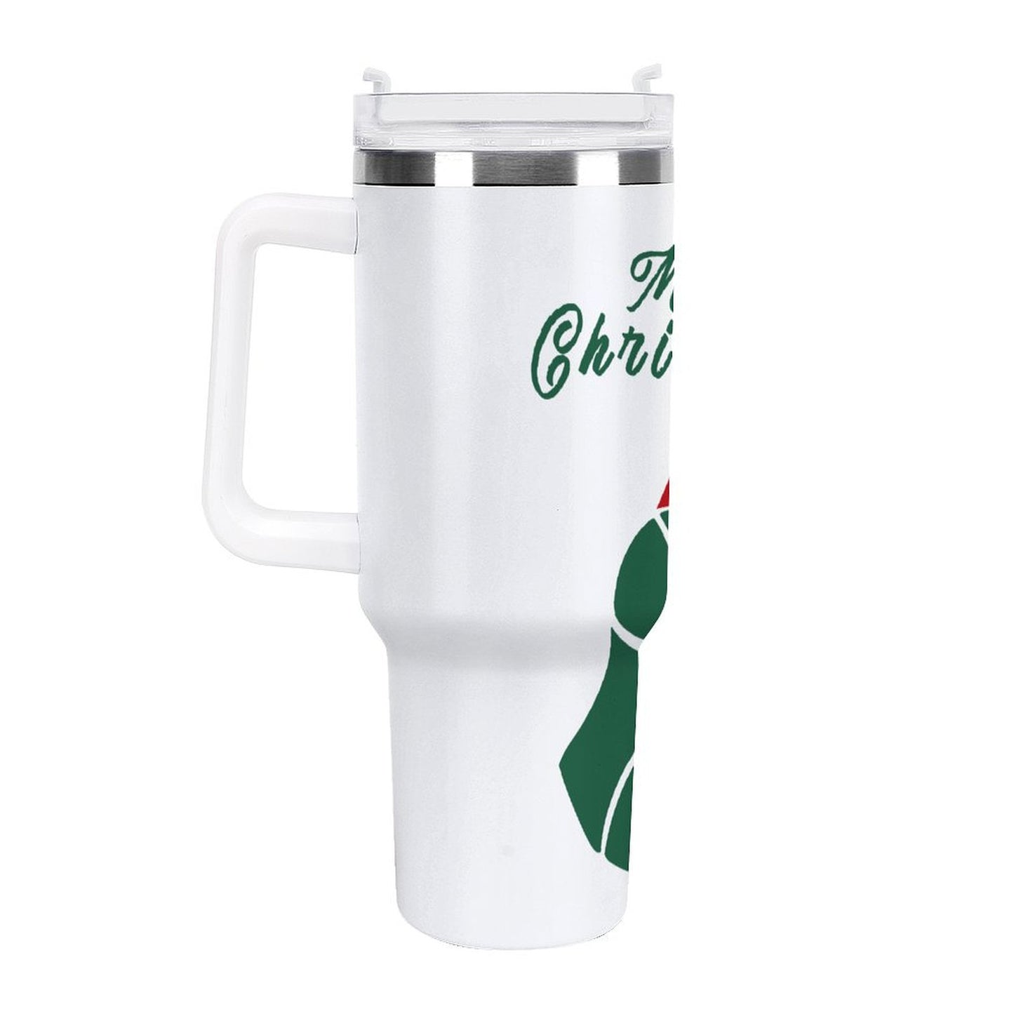 POD US Local 40 oz Large Capacity Car Cup Christmas Dog Cat Silhouette Simple Green